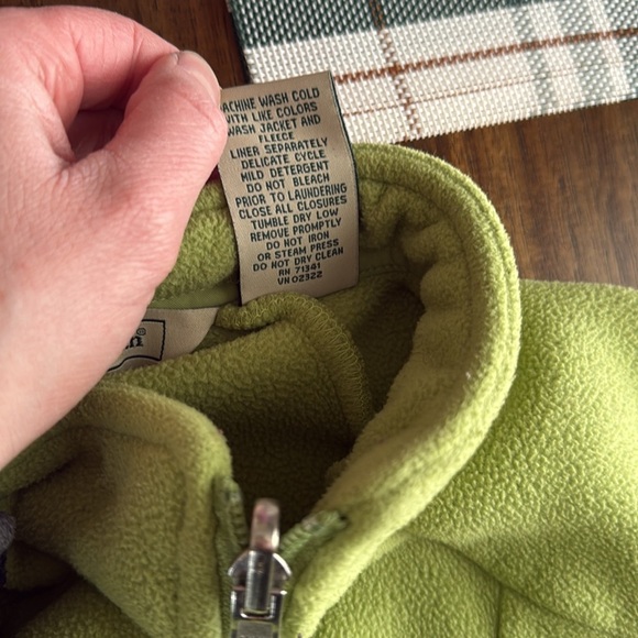 Vintage LL Bean light green zip up vest petite medium - Picture 8 of 8